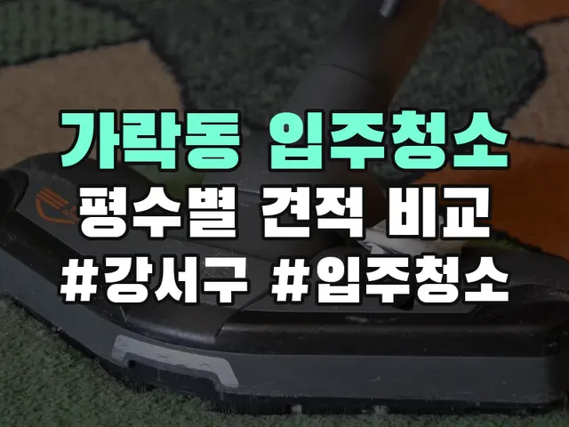 가락동 입주청소