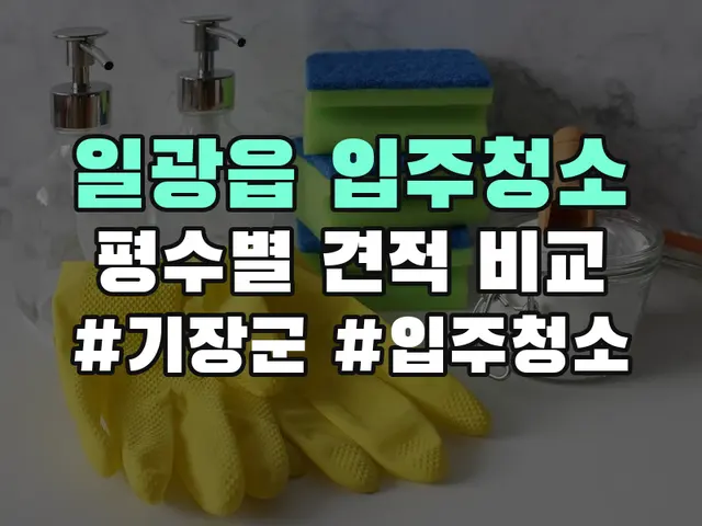 일광읍 입주청소
