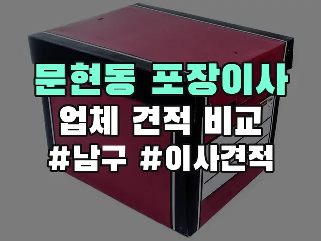 문현동 포장이사