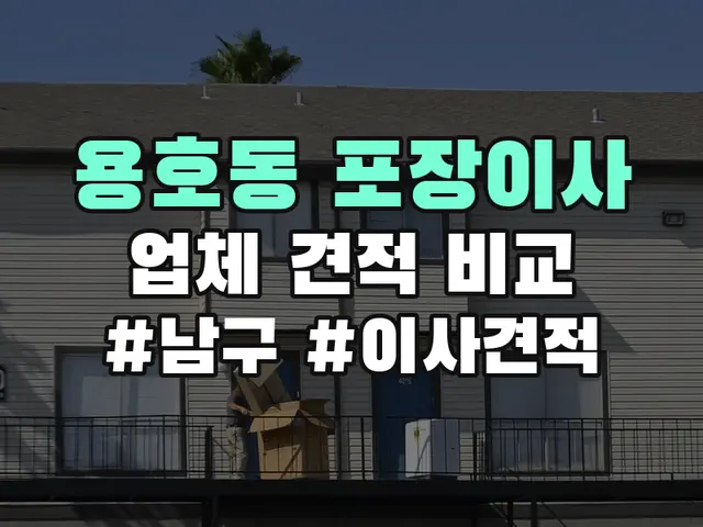 용호동 포장이사
