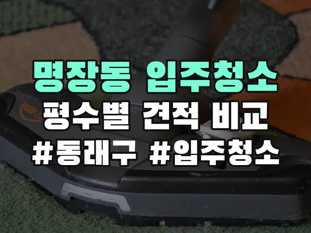 명장동 입주청소