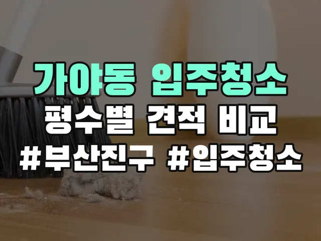 가야동 입주청소