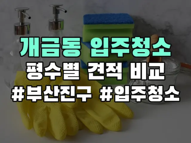 개금동 입주청소