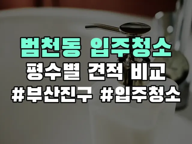 범천동 입주청소