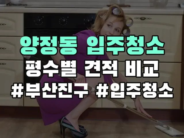 양정동 입주청소