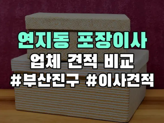 연지동 포장이사