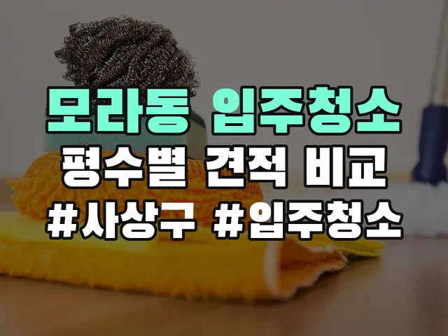 모라동 입주청소