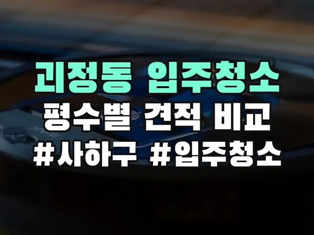 괴정동 입주청소