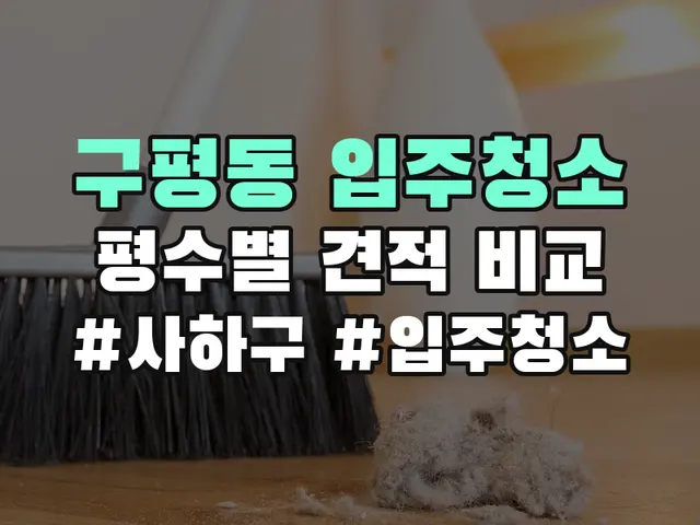 구평동 입주청소