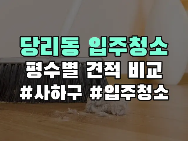 당리동 입주청소
