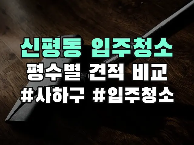 신평동 입주청소