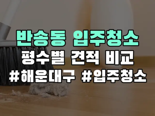 반송동 입주청소