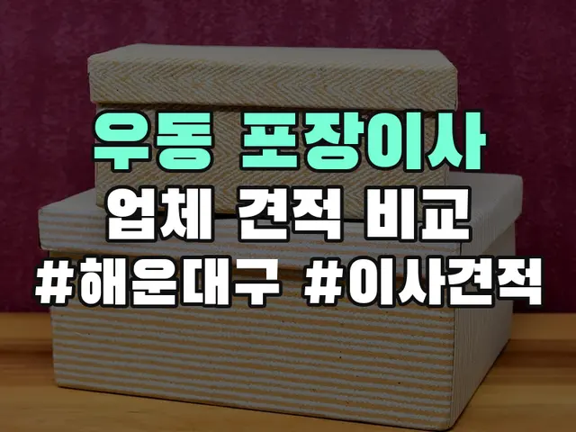 우동 포장이사